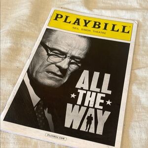 Playbill from Neil Simon Theatre starring Bryan Cranston 2014